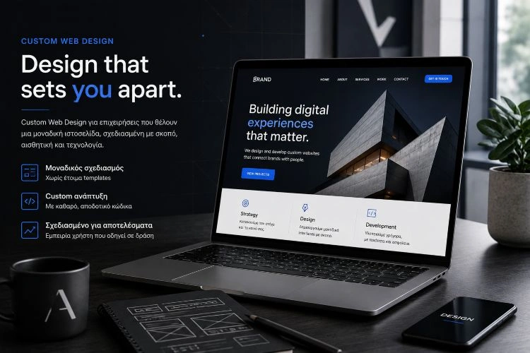 Custom Web Design για μοναδική ιστοσελίδα