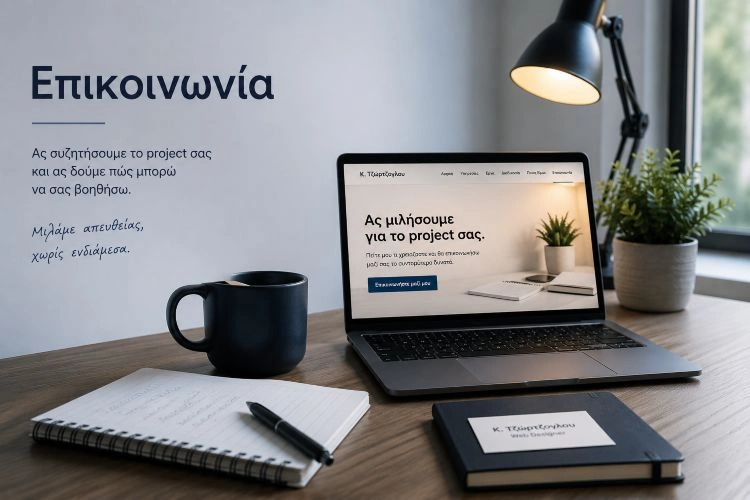 Επικοινωνία με web designer για νέο website
