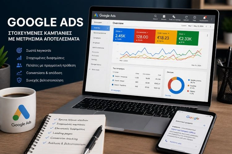 Google Ads για επιχειρήσεις και στοχευμένες διαφημιστικές καμπάνιες