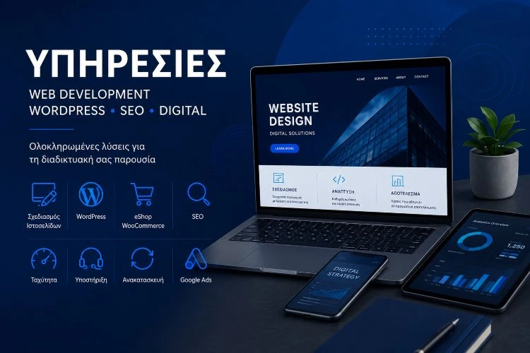 Υπηρεσίες για τη διαδικτυακή παρουσία μιας επιχείρησης