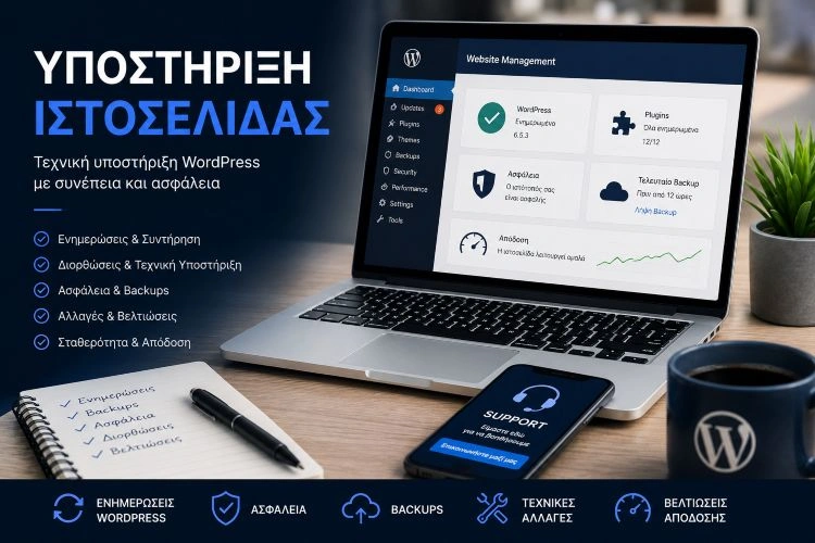 Υποστήριξη ιστοσελίδας και WordPress